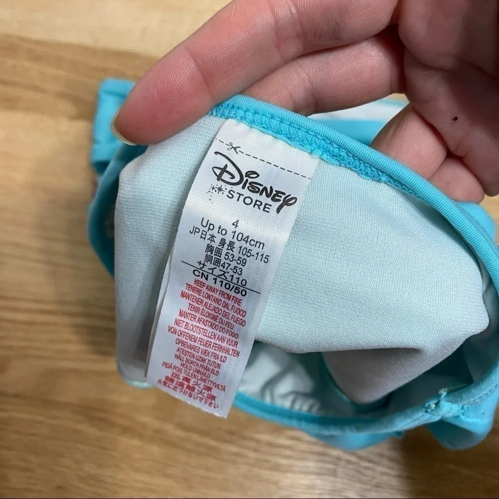 Tinker Bell Swim Suit 2 Piece Disney Store Sz 4 Girls Blue
